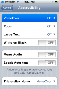 VoiceOver languages